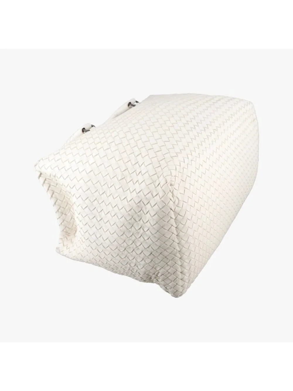 Bottega Veneta Intrecciato White Lambskin Handbag